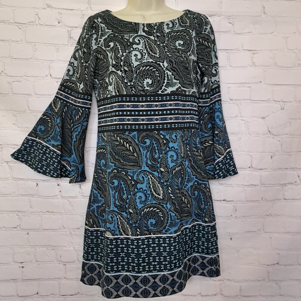 Vince Camuto Paisley Print Shift Dress Size 2